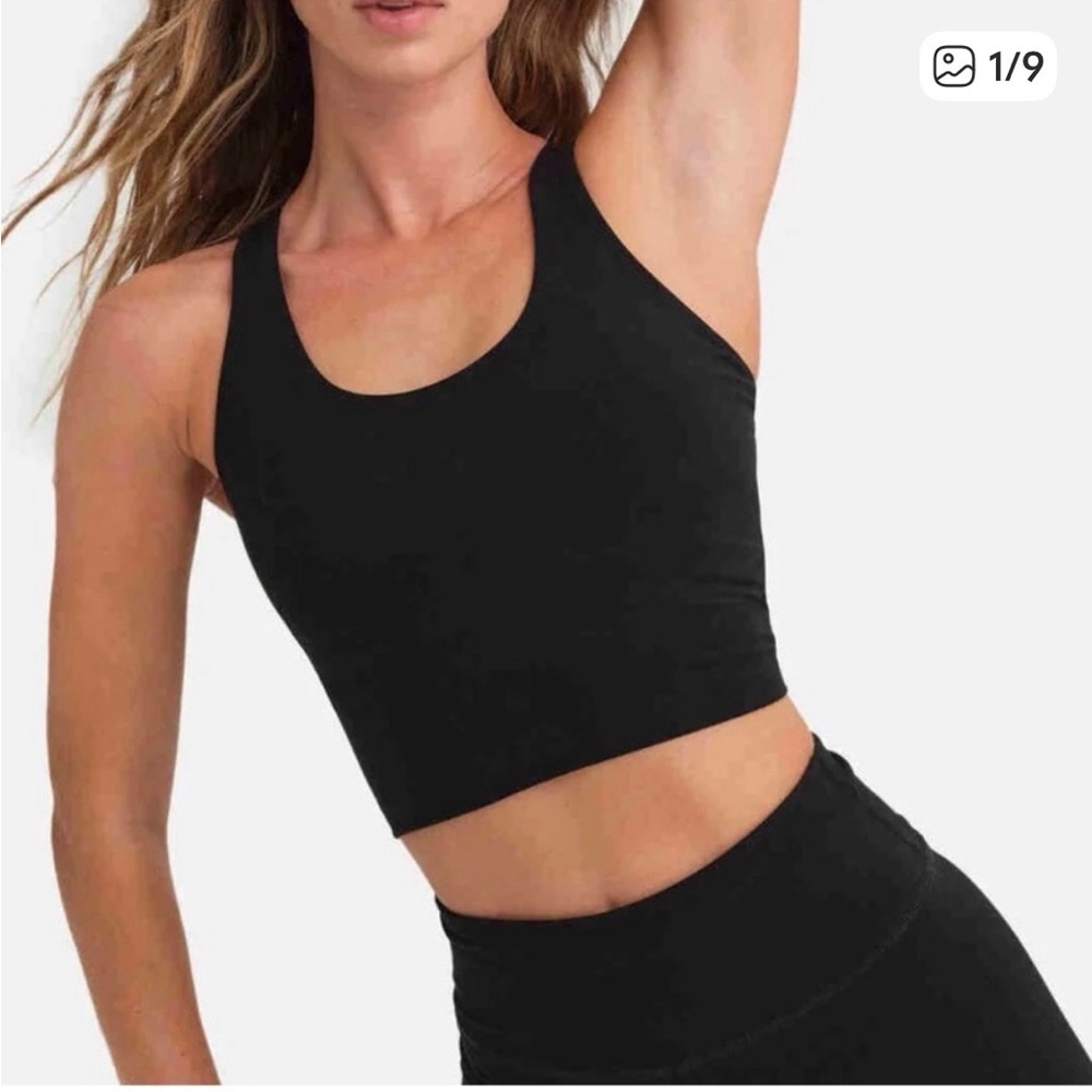 MATE the Label organic stretch racer tank black size Medium